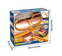 Jouet de Piste de Course, Voiture Jouet Flexible,Jouets de Voiture Flexibles Press and Go pour - Jouet de Pistes Flexibles, Jeux de Route Amusants pour Noël, Halloween, réunions de Famille