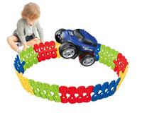 Jouet de piste de voiture de course - Ensemble pliable réglable, collection de véhicules lumineux, jouet de route pour la construction interactive, kit d'apprentissage STEM créatif | Passionnant si
