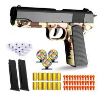 Jouet de pistolet à puces doux - arme de poing semi-automatique à action automatique d'action automatique avec éjection de coquille et rebond automatique, jouet de pistolet pour les adolescents