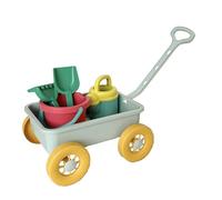 Jouet de plage - Kit de construction de château de sable - Seau à sable et pelles avec chariot - Amusement portable en plein air pour la plage en plein air en dehors du camping