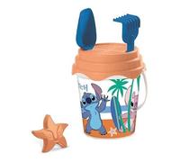 Jouet de plage pour enfants - MONDO - BUCKET SET WATER CAN STITCH - Seau de 17 cm avec cruche pour eau