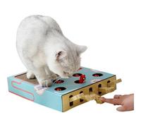 Jouet de planche à gratter pour chat - A-mole et bloc à gratter 3 en 1 fabriqué en carton ondulé - Jouet interactif pour chats et chatons