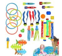 Jouet de plongée pour Piscine | Jeu d'entraînement sous- | Set multijoueur dans des Couleurs colorées pour Le Jardin, Le Plaisir Familial, la Piscine et Les Cours de Natation