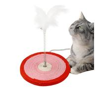 Jouet de plumes pour chat, griffoir pour chat avec plumes | Arbre à chat vertical en carton Sisal pour chats,Jouet anti-rayures pour tapis très résistant, tapis anti-rayures