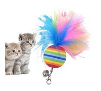 Jouet de plumes pour chat, recharges interactives pour bâtons de jouets pour chats, recharge de plumes flexibles avec cloche pour jouets pour chats Tête de remplacement