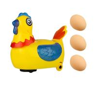 Jouet De Poule Déposant Des Œufs - Animal De Compagnie En Peluche Interactif 15 x 9 x 16 cm Et Adorable Galliña De Peluche Musicale De 220 G, Ornements De Pâques Éducatifs Pour L'école Ma