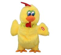 Jouet de poule pondeuse électrique - VVIKIZY - Jaune à pois - 30 cm - Avec son et musique - 3 œufs inclus