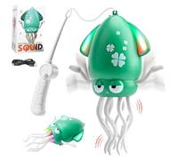 Jouet De Poulpe Dansant électrique, Pieuvre Dansante avec LED et Musique Avec canne à Pêche Pieuvre électrique Poulpe avec Capteur D'évitement D'obstacles, Cadeau Magique pour Filles et Garçons