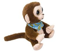 Jouet de Poupée en Peluche de Dessin animé de Singe Parlant électrique, Jouet d'apprentissage du Mimétisme pour Les Enfants, 15 Cm * 13 Cm * 18 (Marron foncé)