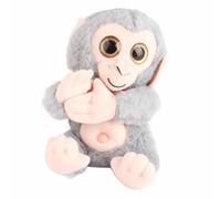 Jouet de Poupée en Peluche de Dessin animé de Singe Parlant électrique, Jouet d'apprentissage du Mimétisme pour Les Enfants, 15 Cm * 13 Cm * 18 (Gray)
