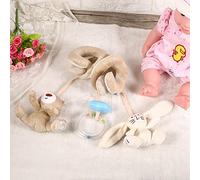 Jouet de Poussette de Berceau en Spirale Douce pour bébé avec Motif Animal pour la Cognition des Couleurs, Améliorant L'exploration et la Coordination pour Les Nouveau-nés, 19,7 Pouces,