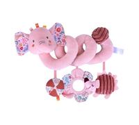Jouet de poussette en peluche - Hochet de berceau en velours côtelé, figurine d'animal en douce, lapin éléphant apaisant à contraste élevé | Siège auto couffin éducation précoce bébé filles ga