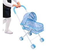 Jouet de poussette | Jouet poussette avec capote pour jeu de rôle, chariot coulissant pliable réaliste - pour fille, voyage, fête, maison, anniversaire, école, extérieur