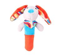 Jouet de Préhension Bébé Interactif en Peluche Orange, Animal Cartoon | 1 Pièce, Format Compact pour Petites Mains, Émet un Son Quand On le Secoue, Idée D’éveil pour Bébé