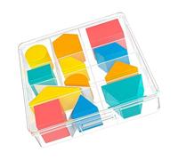 Jouet de Puzzle de géométrie colorée pour l ' enseignement des mathématiques à la maison, pour apprendre la forme topologique