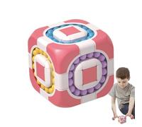 Jouet De Puzzle De Haricot Magique, Rotatif 2 en 1 Cube - Cadeau De Jeu De Casse-tête Magique À 6 Faces pour, Garçons, Filles, Adolescents, Adultes