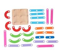 Jouet de puzzle empilable - Jeu éducatif de panneau perforé, blocs de forme de chiffres de l'alphabet | Activité d'apprentissage créative colorée, développement des compétences motrices, ensemble de j