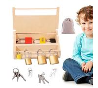 Jouet de Puzzle en Bois - Ensemble de serrures d'apprentissage pour, Jeu de Correspondance coloré | Matériel de Classe de pépinière, Jouets éducatifs de la Petite enfance, STEM de résolution d
