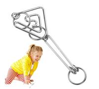 Jouet de puzzle en métal - Puzzle de test QI 8 pièces, jeu mental à emboîter, durable avec anneaux chinois | Puzzle amusant de trucs magiques pour enfants, adultes, jeux