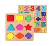 Jouet De Puzzle Pour Enfants 2 Pièces, Puzzle De Reconnaissance De Nombres Graphiques, Jouet Éducatif Pour L'Éducation Précoce Des Enfants, Cadeaux D'Éducation De La Petite Enfance