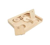 ＡＷＨＡＯ Jouet de Recherche de Nourriture en Bois pour Cochon d'Inde, Distributeur de Friandises, Jouet à Mâcher, Jouet d'alimentation pour Lapins, Chinchillas, 18x14x3cm