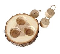 Jouet de recherche de nourriture pour hamsters ruisseaux en bois naturels en bois, friandises pour petits animaux | Onfising lapins en bois, utilisation interactive, distributeur