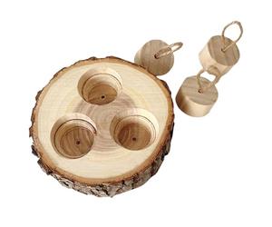 Jouet de recherche de nourriture pour hamsters ruisseaux en bois naturels en bois, friandises pour petits animaux | Onfising lapins en bois, utilisation interactive, distributeur