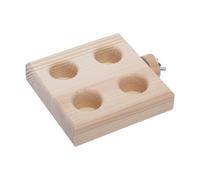 Jouet de recherche d'oiseaux - Mangeoire interactive en bois naturel, taille moyenne avec design de jeu attrayant, matériau respectueux de l'environnement, fonction puzzle amusante, pour poulets