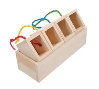 Jouet de Recherche pour Perroquet, Bois, 1 Pièce, Mini Grand Perroquet | Suspendre ou Poser, pour Perchoirs et Barreaux, Jeu de Table, Aide à Limiter L’ennui en Cage