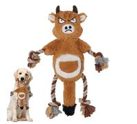 Jouet de remorqueur pour chien, jouet de chien en corde de vache - Jouets interactifs pour chiens - Jouets de corde pour chiens en peluche, jouet stimulant pour le cerveau de mastic