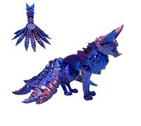 Jouet de Renard d'imprimante 3D - Renard à Neuf queues - Figurine décorative de Collection - Jouet Mobile - Figurine articulée Multi-articulations pour et Adultes - Jouet Surprise - Créé