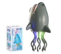 Jouet De Requin Dansant Électrique - De Pulvérisation Interactive Résistante À La Jambe, Tétine Animale, Jouet Lumineux Musique Figurine De Danse Omnidirectionnelle Esquive | Cadeaux De Requin