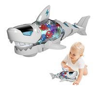 Jouet de requin éclairé, jouets électriques d'animaux marins avec lumière LED, animaux de compagnie électroniques pour avec articulations et sons mobiles, jouets de requin pour adultes, cadeau