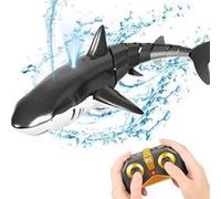 Jouet de Requin Télécommandé 2.4G ZJRUI Grand cadeau bateau RC pour Piscine Salle Bain - Noir noir G