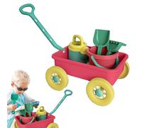 Jouet de sable de plage, seau à sable éducatif et pelles avec chariot | Kit de jeu amusant en plein air pour la plage en plein air en dehors du camping