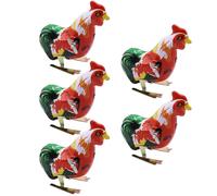 Jouet De Saut Coq En Étain, 5 Pièces, Mécanique En Métal, Jouet Classique, Poupée Mobile, Cadeau Pour Enfants