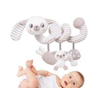 Jouet de siège d'auto en - Baby Animal Hochet, Crib Wrap Toy| Activité sensorielle Douce Moelleuse, Vent Suspendu Autour de Jouer Jouet pour la Poussette Cot Travel Park Vacation Voyages en p