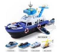 Jouet De Simulation De Piste Pour Enfants, Inertie De Bateau, Diecasts De Véhicules, Histoire Musicale Légère, Modèle De Bateau, Jouet De Stationnement De Voiture Pour Garçons