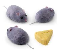 Jouet de Souris télécommandé en Peluche Réaliste, Jouet Interactif pour Chat, Teaser Amusant pour Animaux de Compagnie avec Effets Sonores pour Les Jeux en Intérieur, Maté (Violet Clair)