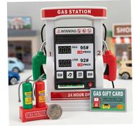 Jouet de Station de Pompe à Essence pour Enfants, Mini Station-Service Simulation 7 Pouces avec extincteurs et Carte, Jouet éducatif Amusant pour Filles et garçons (Style 2)