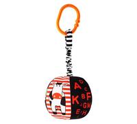 Jouet de suspension de siège de voiture, jouet de siège de voiture de poussette, Jouets en peluche pour poussette de voyage au design géométrique, Cintres de jouets à hochet moelleux créatifs et uniqu