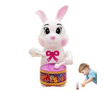 Jouet de tambour d'animaux de dessin animé : figurine batteur musical avec mécanisme d'horloge, mignon interprète de percussion de chien lapin, créateur de rythme mécanique, cadeau éducati