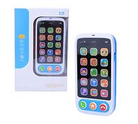 Jouet de téléphone électronique simulé, Machine à raconter des Histoires de Jouets pour téléphones intelligents avec Jeu de Musique léger pour Enfants Enfants bébé(Bleu)