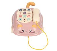 Jouet de Téléphone Musical pour bébé, Poignée Confortable, 12 Fonctions, Simulation de Téléphone de Voiture pour Tout-Petits, Illumination en Plastique comme sur l'image (Pink)