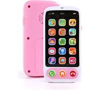 Jouet de téléphone portable pour bébé garçon fille lecteur de musique éducatif Lumière colorée apprendre Smart Pink