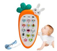 Jouet De Téléphone Portable Pour Bébé - PVC, Jouet De Simulation Avec Un Design Carotte, Téléphone Éducatif Pour Les Tout-petits Avec Touches Numériques Et Modes D'apprentissage, Mobile Simulé En