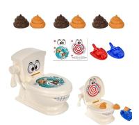 Jouet de toilette,Lanceur de merde familial jeu de chasse de merde | Lanceurs de dextérité de merde, jeux de société créatifs en famille, Simulation d'éjection de toilettes, jouet cadeau pour de 3 ans