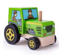Jouet de tracteur empilable en bois