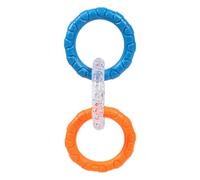 Jouet de traction de chien, jouets de remorqueur de chien,3 anneaux Puller Dog Toy - Jeu de morsure interactif, fournitures pour animaux de compagnie, Teether extérieure, favorise les soins de dents p