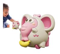 Jouet de traction pour bébé, jouets de traction pour de 1 an, jouet pour bébé rampant, éléphant de dessin animé mignon, jouet à tirer pour les tout-petits | Jouet en corde, ju